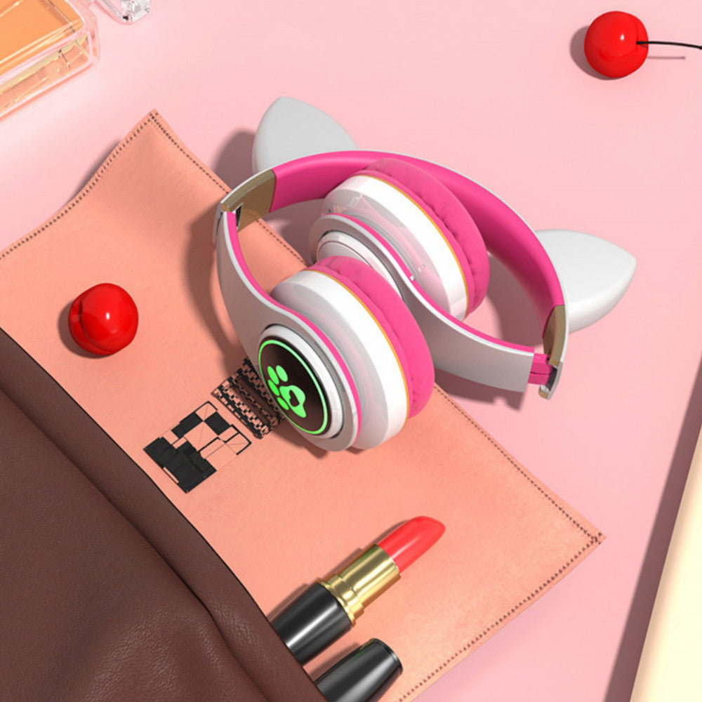 Bluetooth headphones – TUCCI T24 LED – Pink