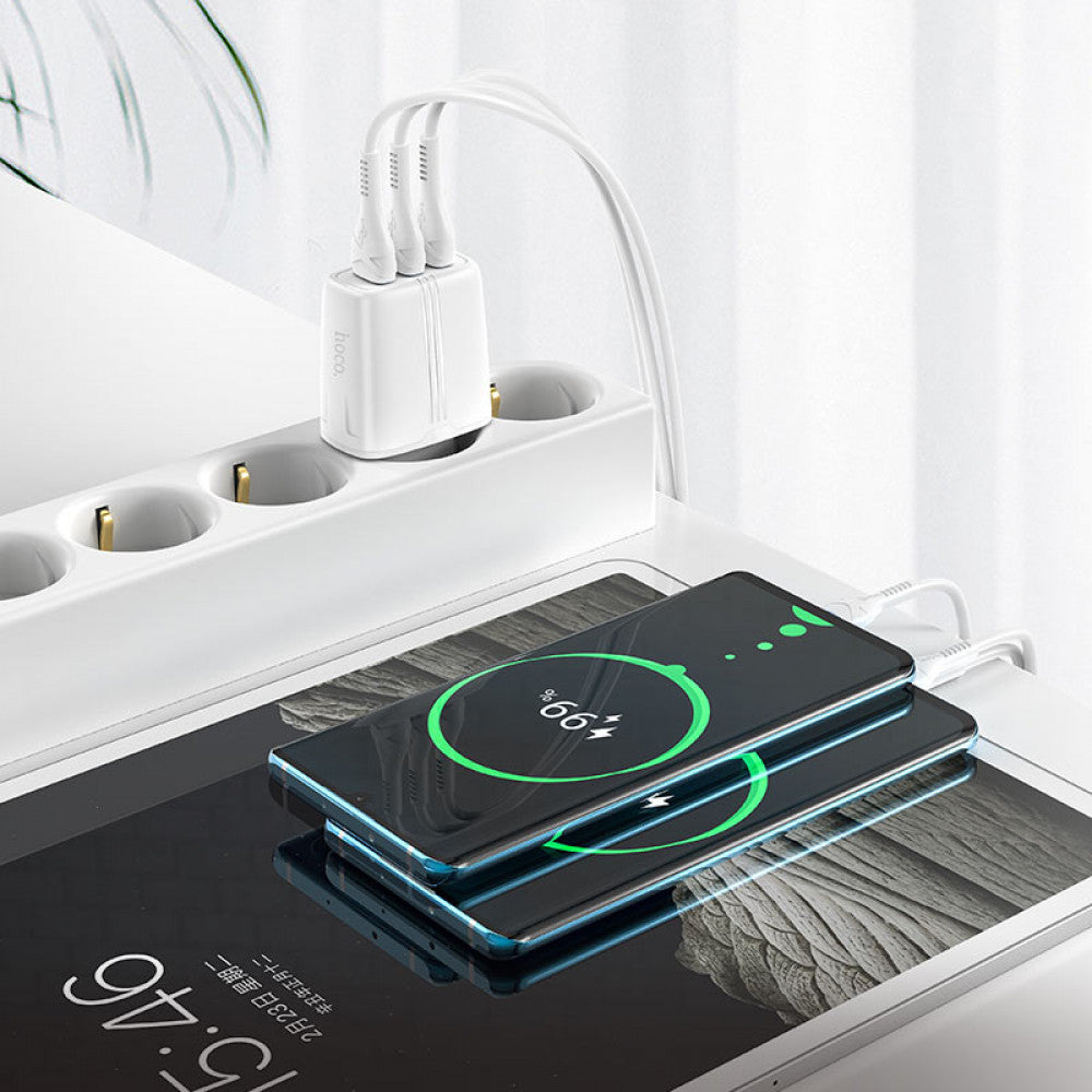 Home Charger | 17W | 3U - Hoco N15 - White