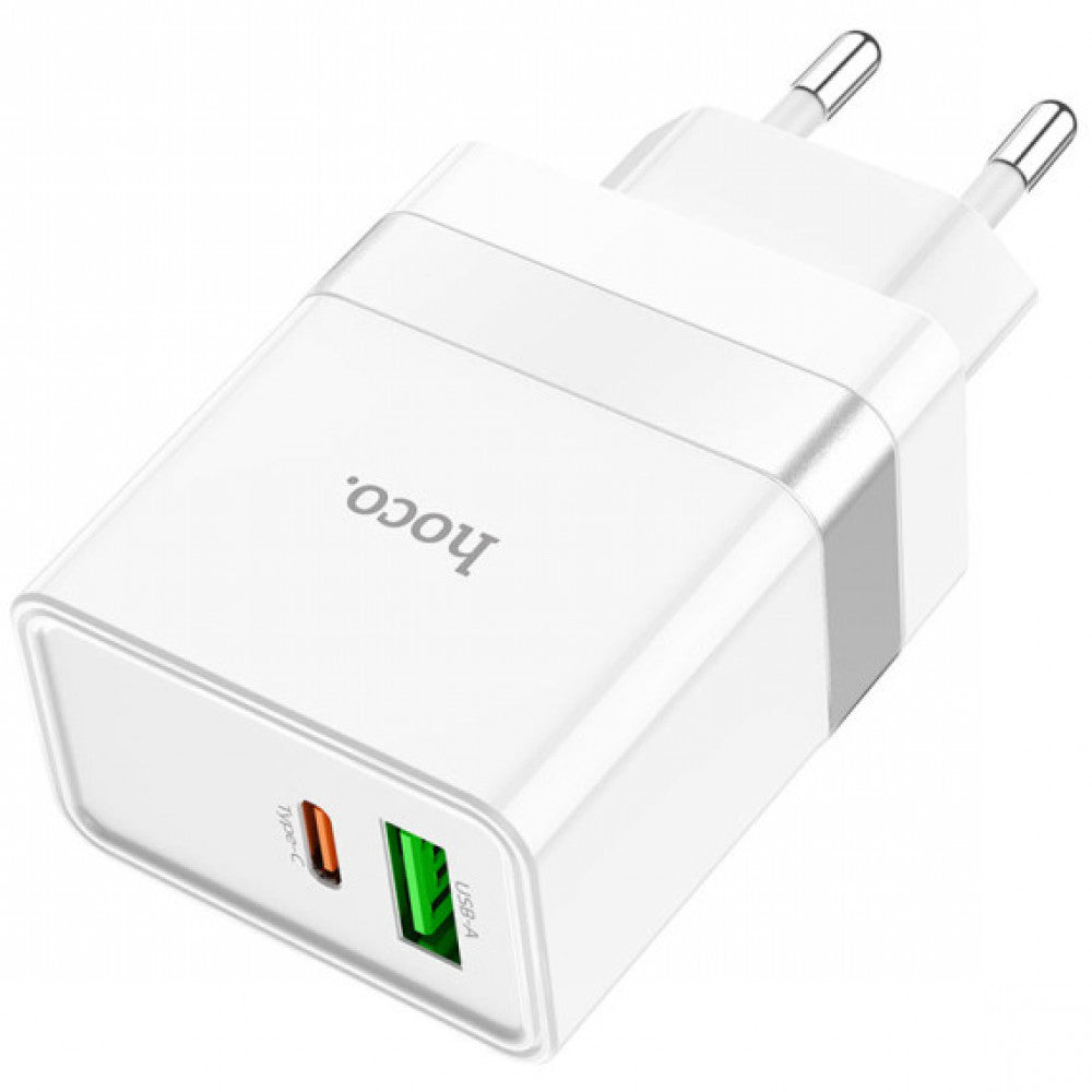 Home Charger | 30W | PD | QC3.0 | C to Lightning Cable (1m) – Hoco N21Pro – White