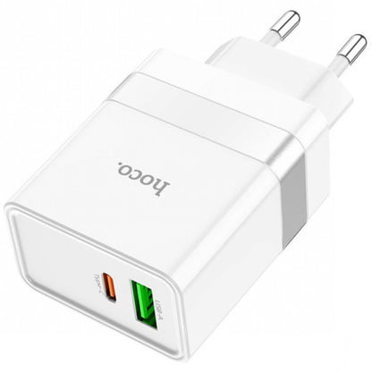 Home Charger | 30W | PD | QC3.0 | C to Lightning Cable (1m) – Hoco N21Pro – White