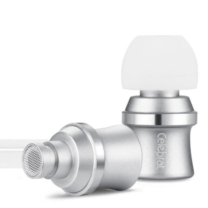 Headphones with microphone 3.5mm – Celebrat D7 – Silver