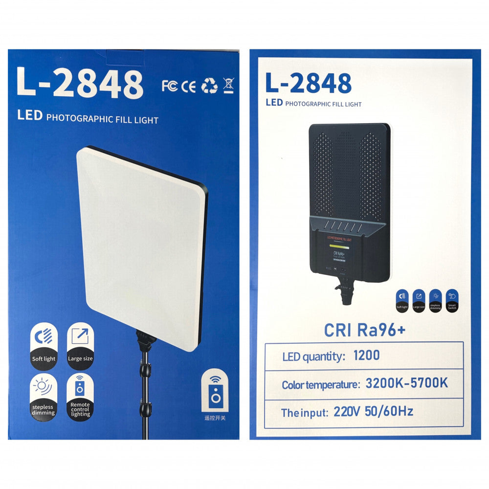 LED video light lamp | L2848 | 40x28 cm | 120 Lights | 3200K-5700K |