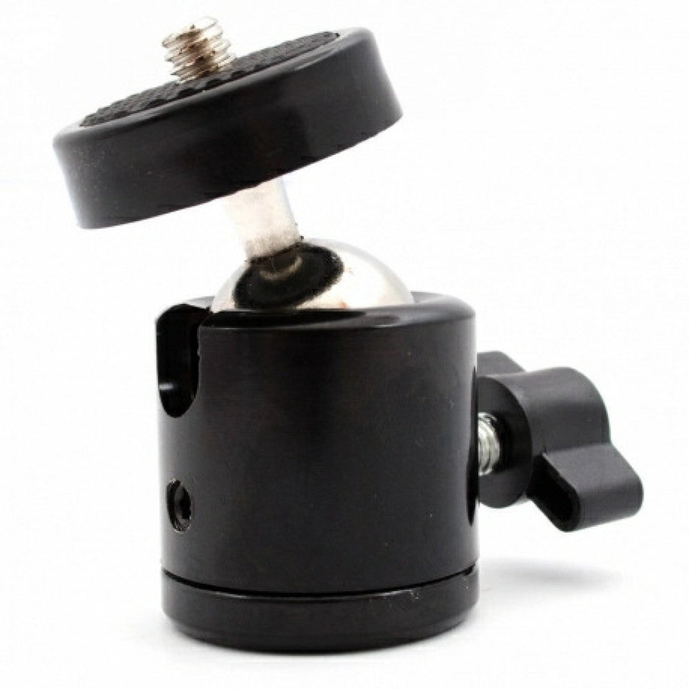 360° Articulating Mount for LED Lamp, Camera, GoPro to Tripod, Metal Head