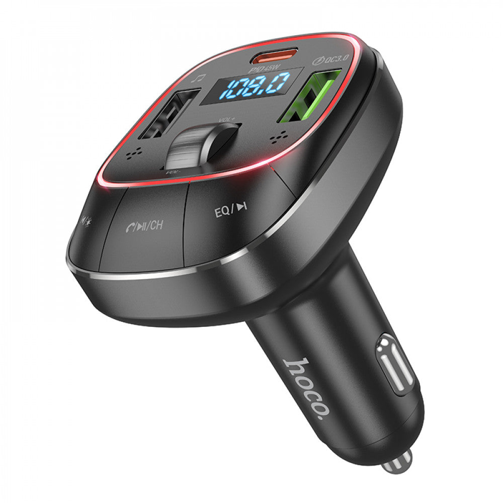 FM Transmitter — Hoco E76 Pole PD45W+QC3.0 — obsidian black