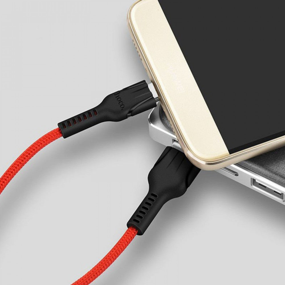 USB C cable 2.4A (1.2m) – Hoco U31 – Black