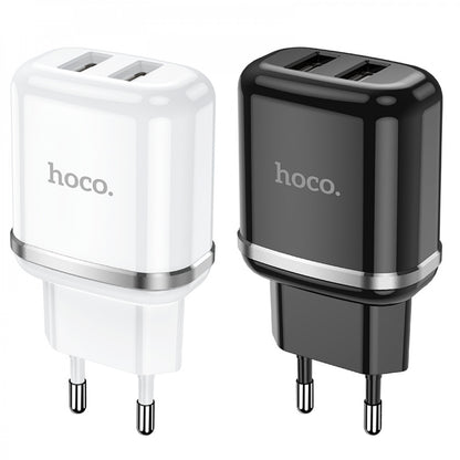 Home Charger | 2.4A | 2U - Hoco N4 - Black
