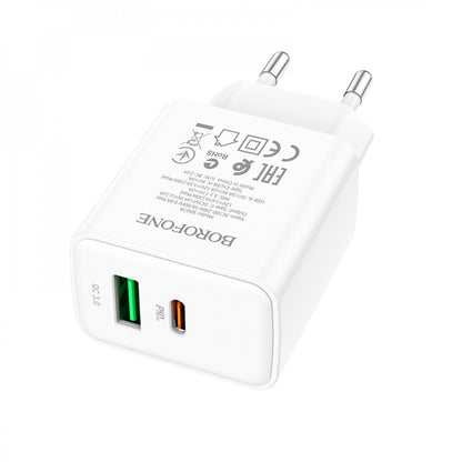 Home Charger | 20W | PD | QC3.0 – Borofone BA67A – White