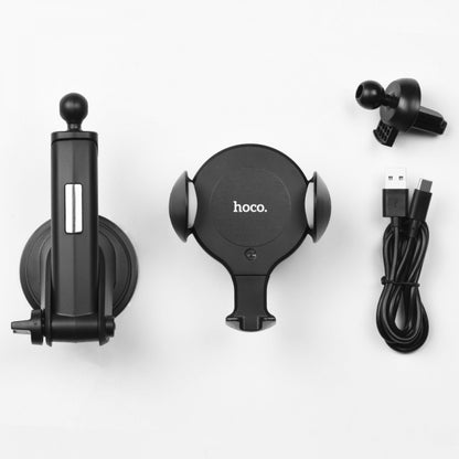 Car Holder Hoco CA60 Aspiring infrared sensor wireless charging – black