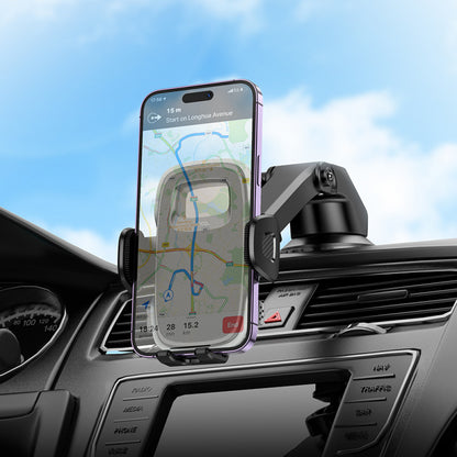 Car Holder – Hoco H15 Fair push-type (center console) – black