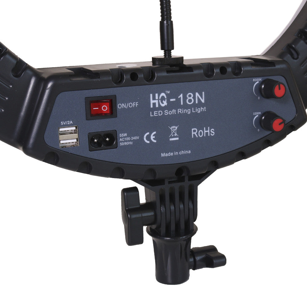 LED Ring Lamp 46 cm 18" 55W HQ-18N