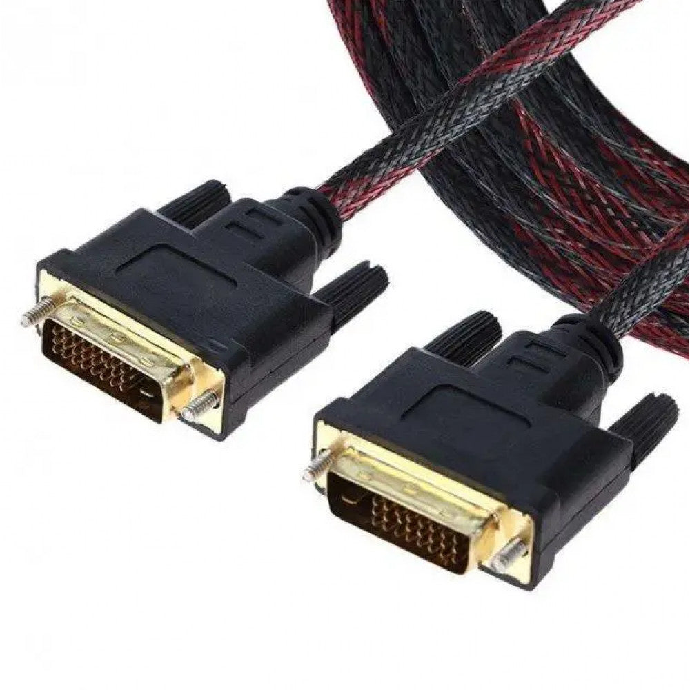 Cable DVI (M) - DVI (M) - 3m - Black&amp;Red