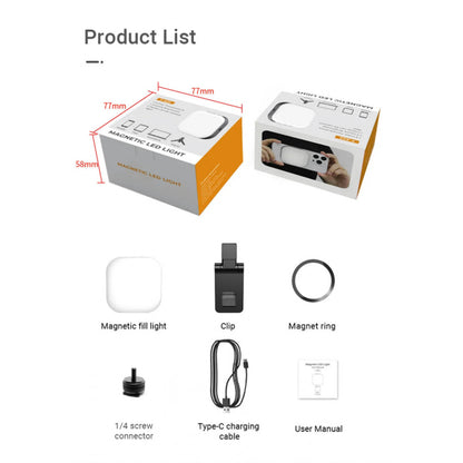 Selfie flash rechargeable with MagSafe and clip F-622