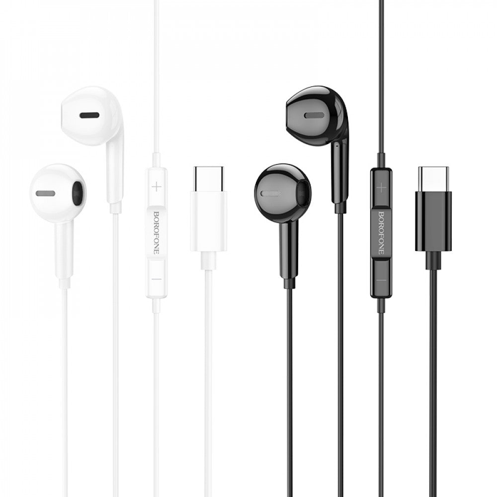 Type C headphones with microphone – Borofone BM71 Light Song – Black