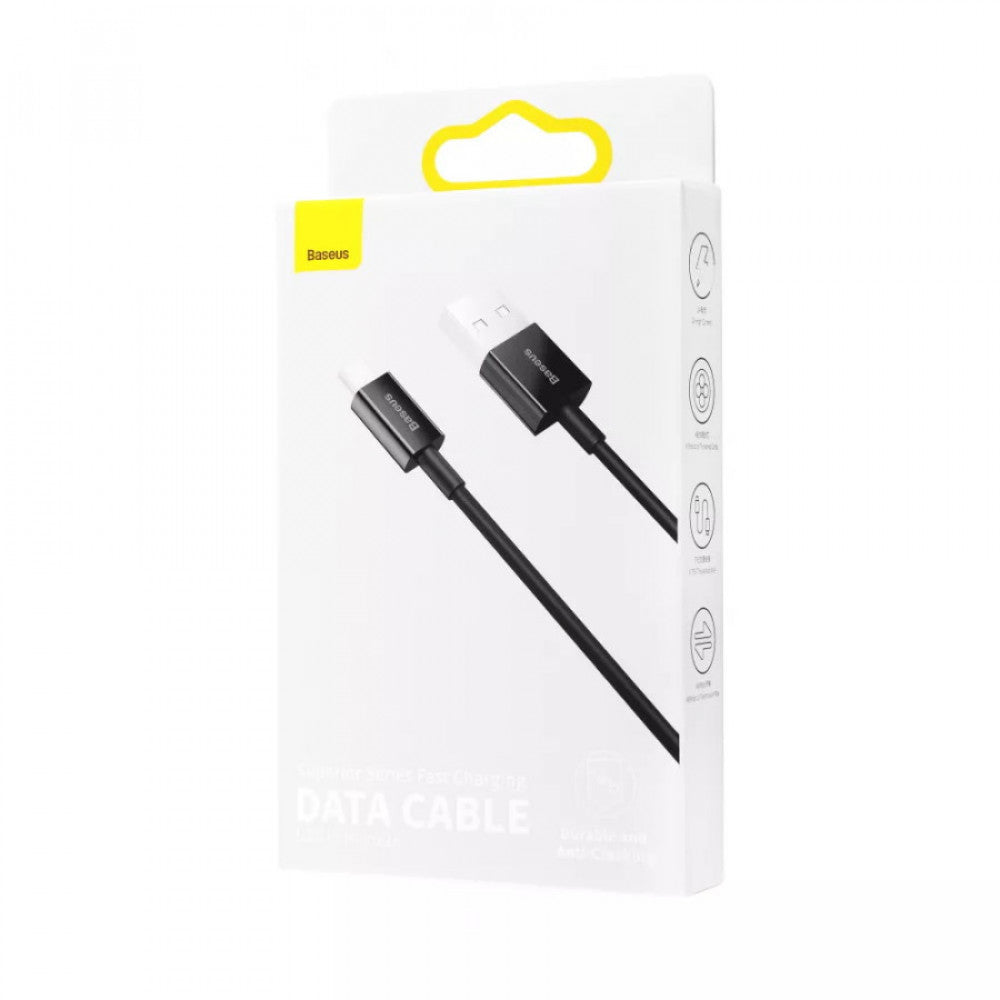 Cable Micro 2A (1m) – Baseus (CAMYS) Superior Series – CAMYS-01 Black