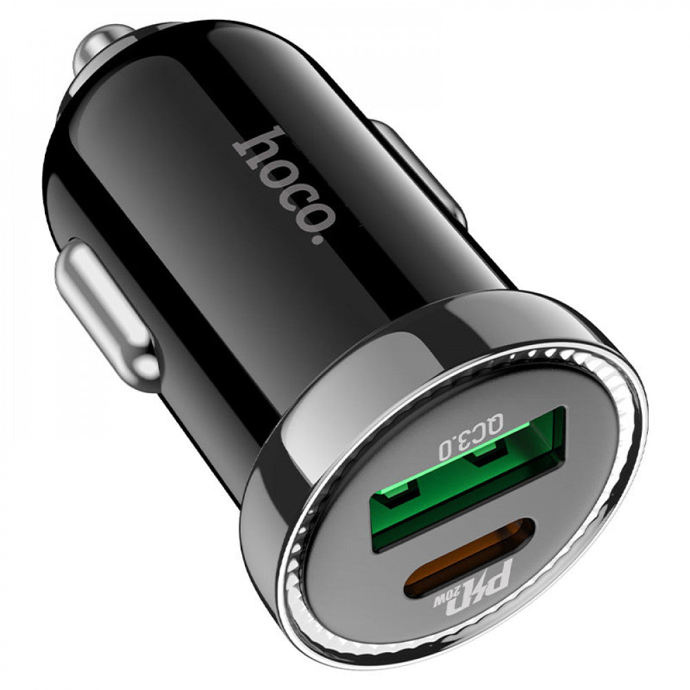 Car Charger | 20W | PD | QC3.0 – Hoco Z44 – Black