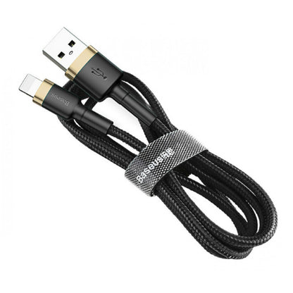 Lightning cable 1.5A (2m) - Baseus (CALKLF-CV1) Cafule Series Gold &amp; Black - CALKLF-CV1 Gold+Black
