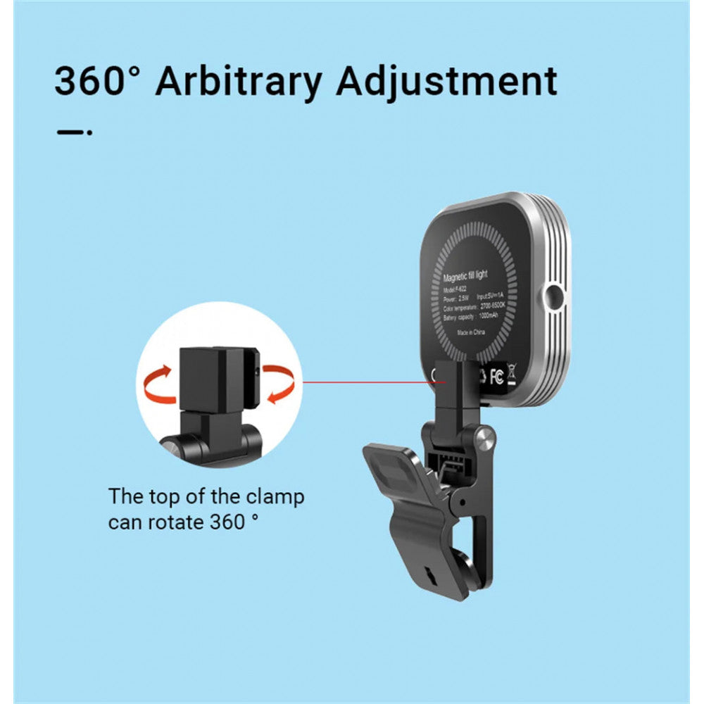 Selfie flash rechargeable with MagSafe and clip F-622