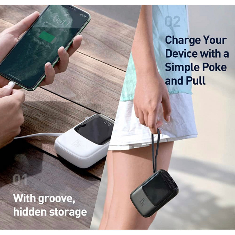 Power Bank 20000 mAh | 15W | Digital Display - Baseus (PPQD-F) - PPQD-F01 Black