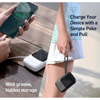 Power Bank 20000 mAh | 15W | Digital Display - Baseus (PPQD-F) - PPQD-F01 Black