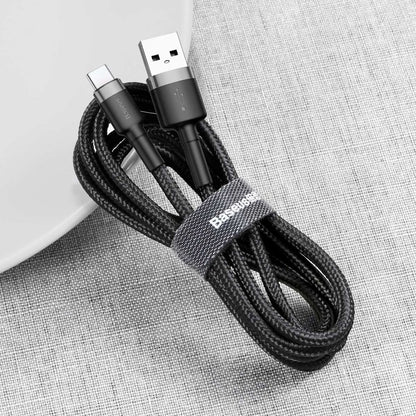 USB C cable 3A (0.5m) – Baseus (CATKLF-A) Cafule Series – CATKLF-A91 Red + Black
