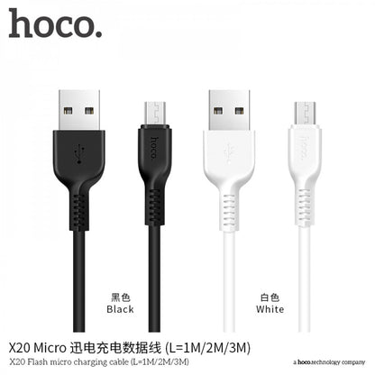 Cable Micro 2A (3m) – Hoco X20 – Black