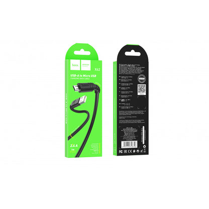 Micro 2.4A Cable (1m) — Hoco X62 — Black