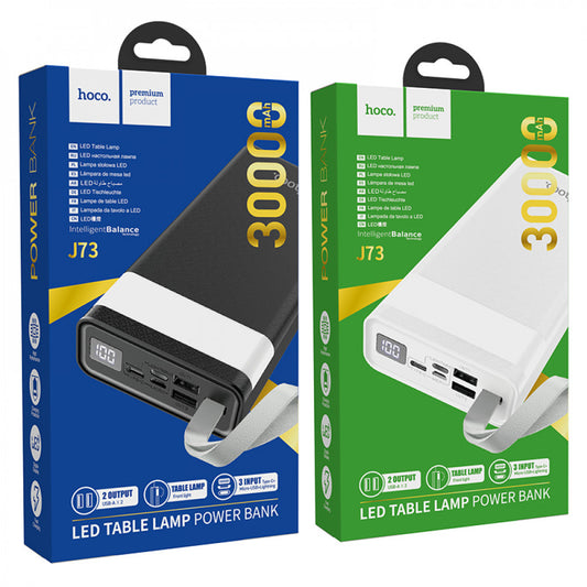 Power Bank 30000 mAh | Desk Lamp – Hoco J73 – Black