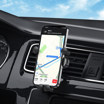 Car Holder – Hoco CA102 Manner gravity linkage – black silver