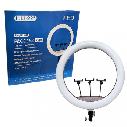 LED Ring Light 56 ​​cm 22" | 480 Lights | Remote | Rotary Switch | 12V Adapter | LJJ-22