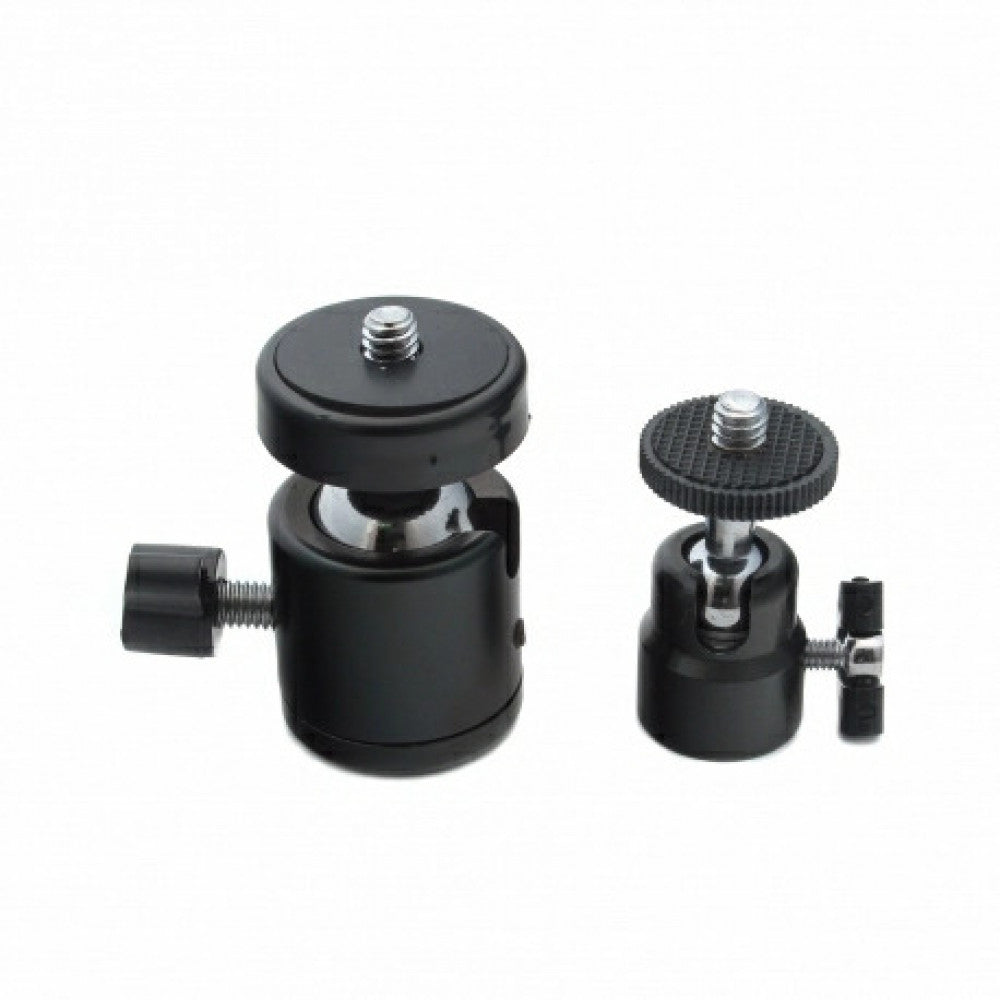 360° Articulating Mount for LED Lamp, Camera, GoPro to Tripod, Metal Head