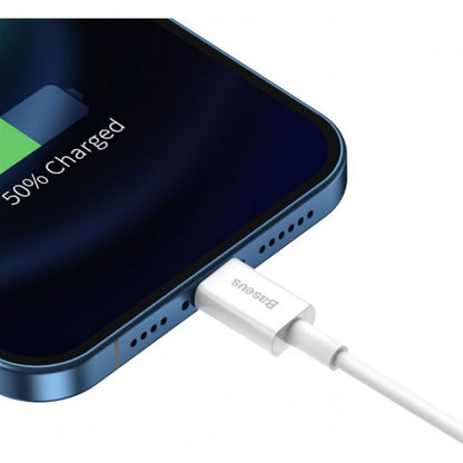 Lightning cable 2.4A (0.25m) – Baseus (CALYS-02) Superior Series – CALYS-02 White