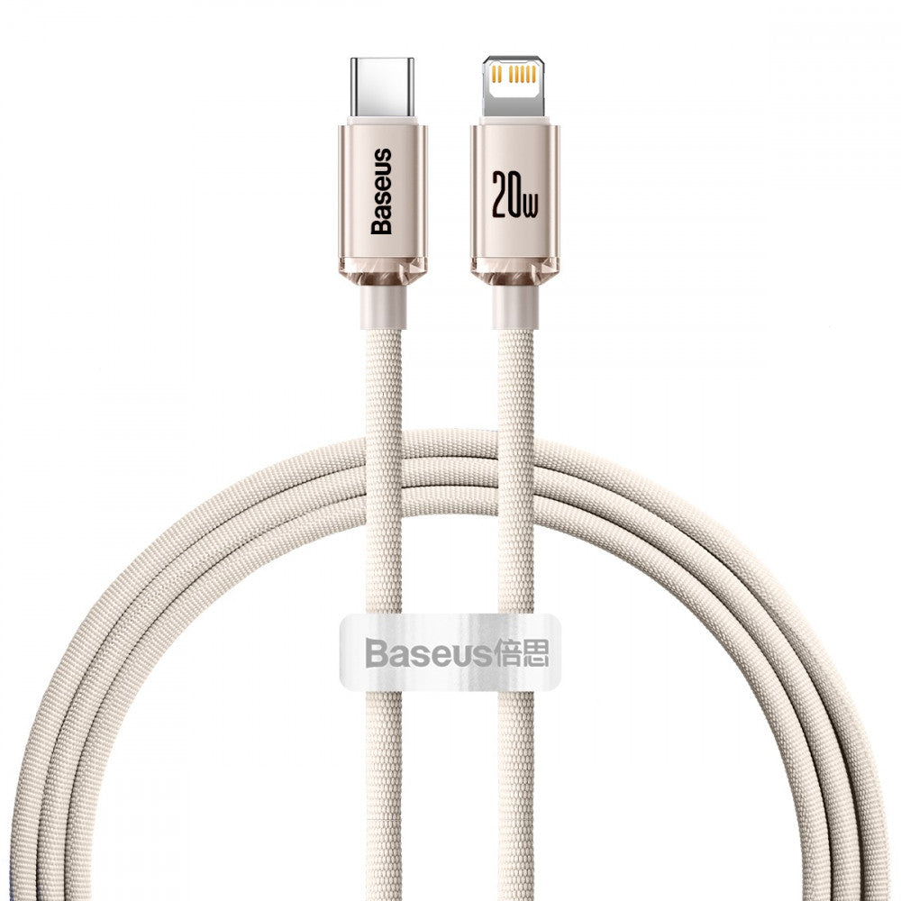 USB C to Lightning cable 20W (1.2m) – Baseus (CAJY0013) Crystal Shine Series – CAJY001303 Sky Blue