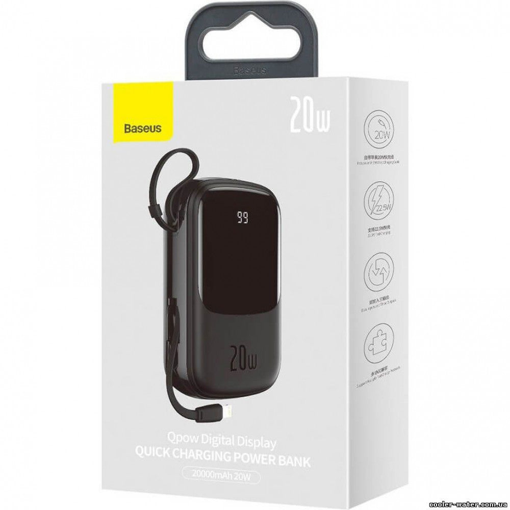 Power Bank 20000 mAh | 20W | Digital Display – Baseus (PPQD0400) – PPQD040001 Black