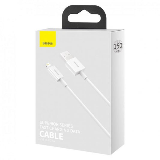 Lightning cable 2.4A (1.5m) – Baseus (CALYS-B) Superior Series – CALYS-B02 White