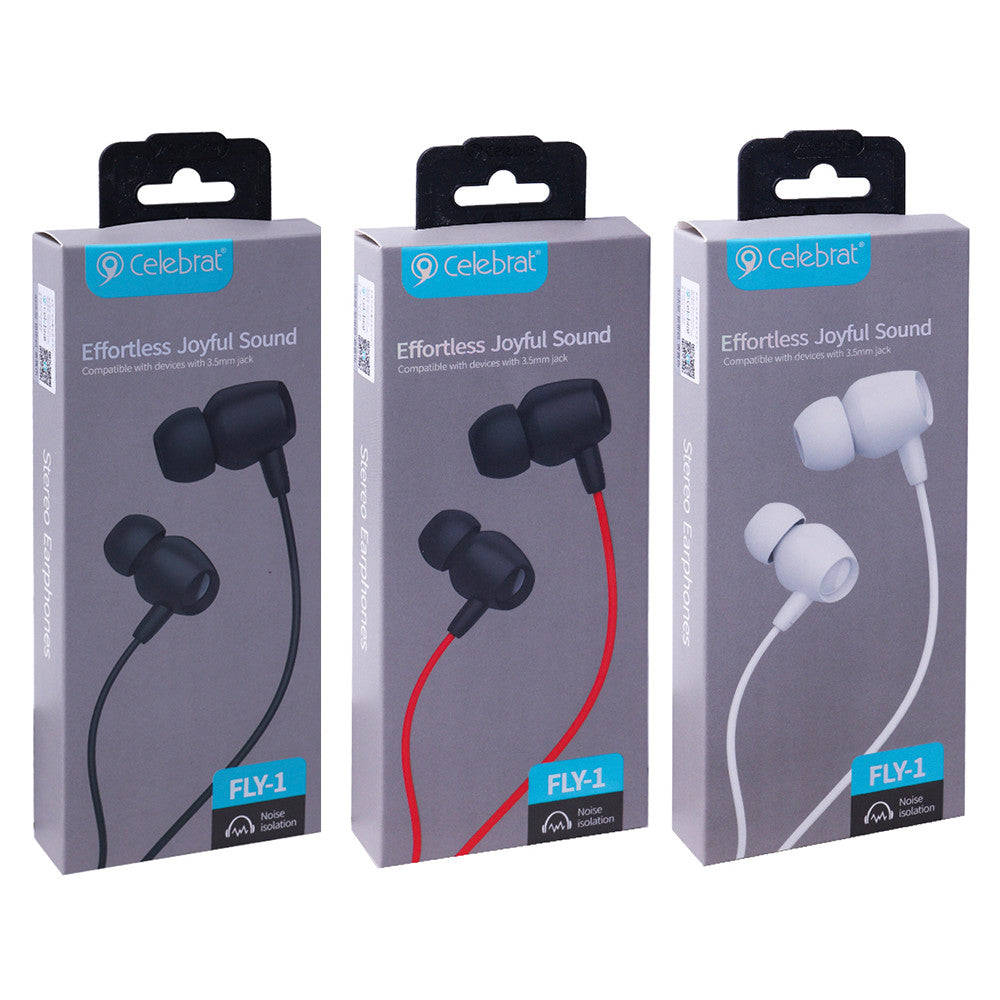 Headphones with microphone 3.5mm – Celebrat Fly-1 – Black