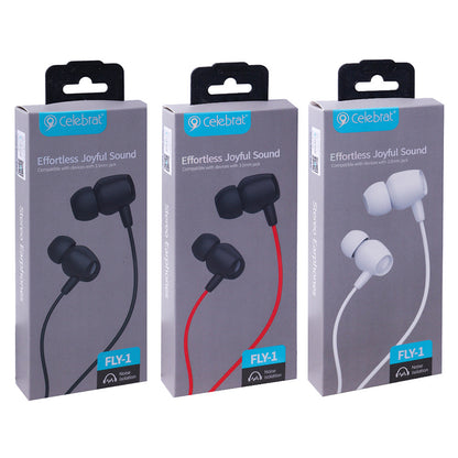 Headphones with microphone 3.5mm – Celebrat Fly-1 – Black