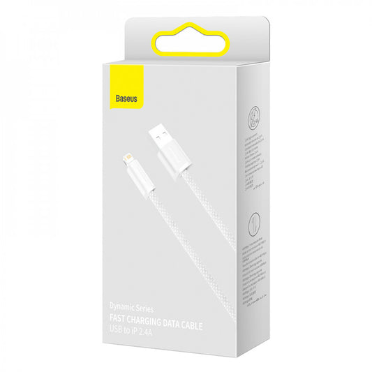 Lightning cable 2.4A (1m) - Baseus (CALD000402) Dynamic Series - CALD000402 White