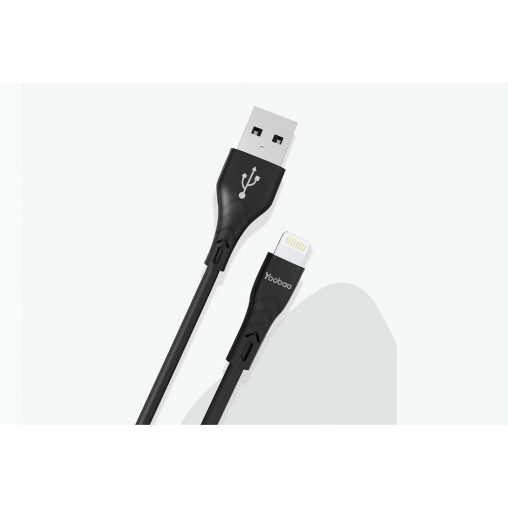 Lightning cable 2.1A (1m) – Yoobao C4 – Black
