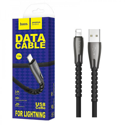 Lightning cable 2.4A (1.2m) – Hoco U58 – Black