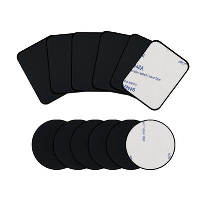 Set of metal plates for magnet holders 2 pcs (rectangular + round)