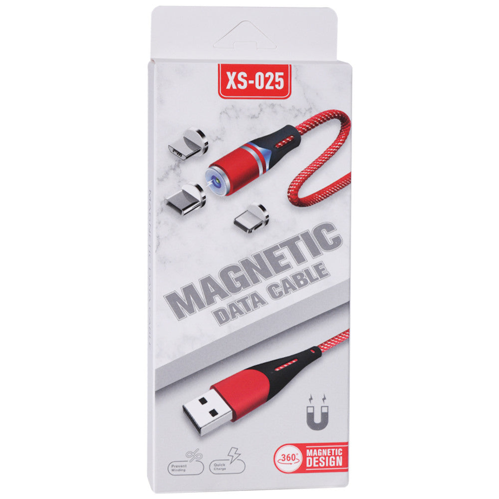 Lightning cable 2A (1m) – Magnetic XS-025 Black
