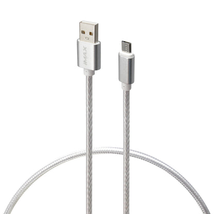 Кабель Micro 2.4A (1m) — iMax Nylon Silver