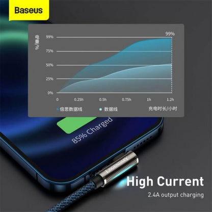 Lightning cable 2.4A (2m) - Baseus (CACS000103) Legend Series Elbow - CACS000103 Blue