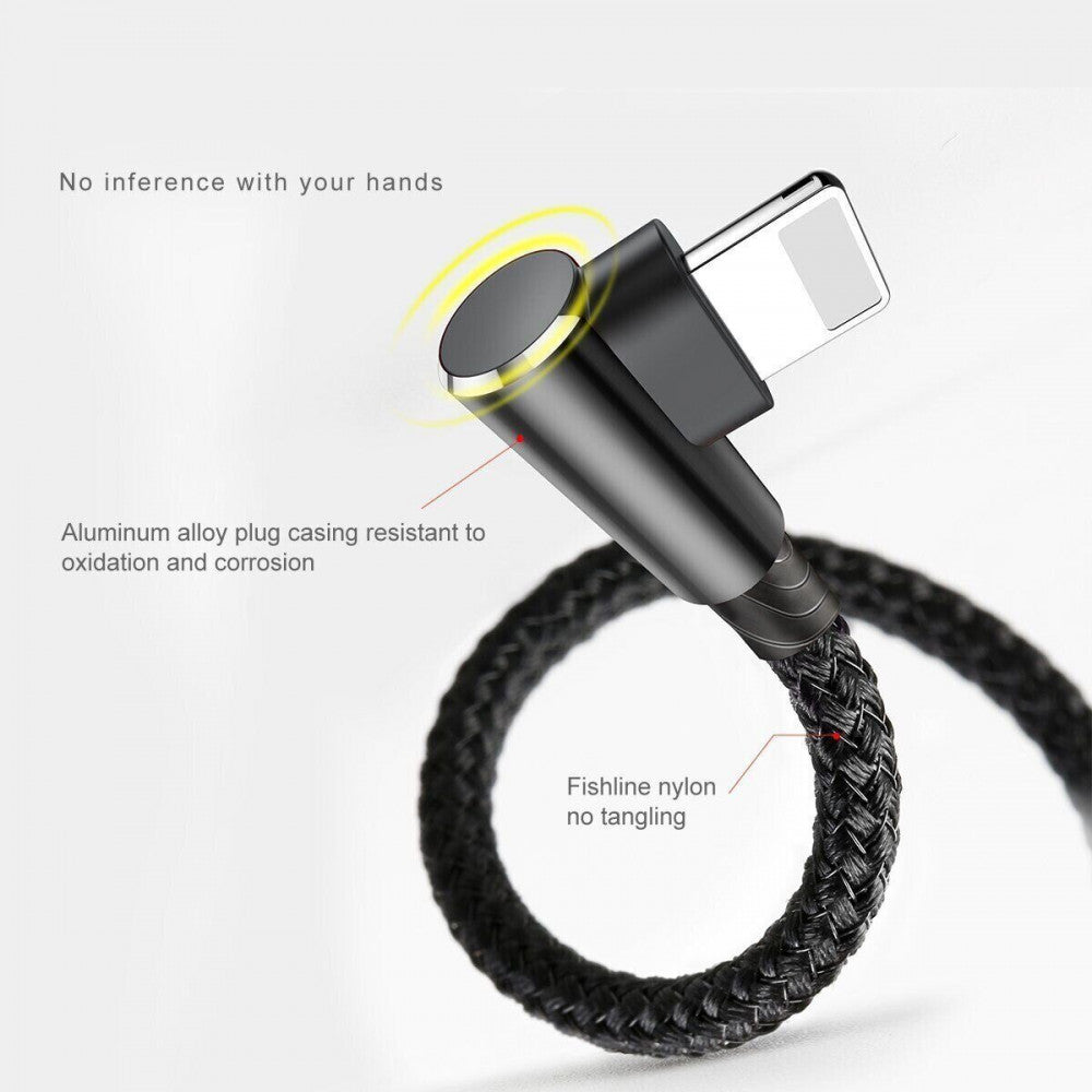 Cable 3 in 1 (L, M, C) 3.5A (1.2m) – Baseus (CAMLT-WZ01) MVP Mobile game Black – CAMLT-WZ01 Black