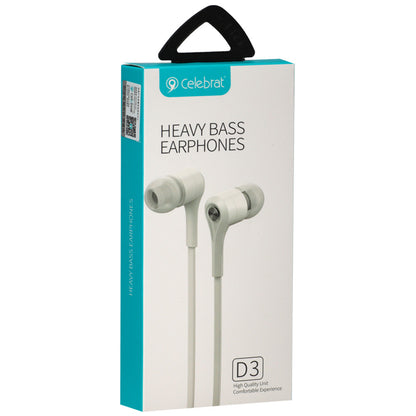 Headphones with microphone 3.5mm – Celebrat D3 – Black