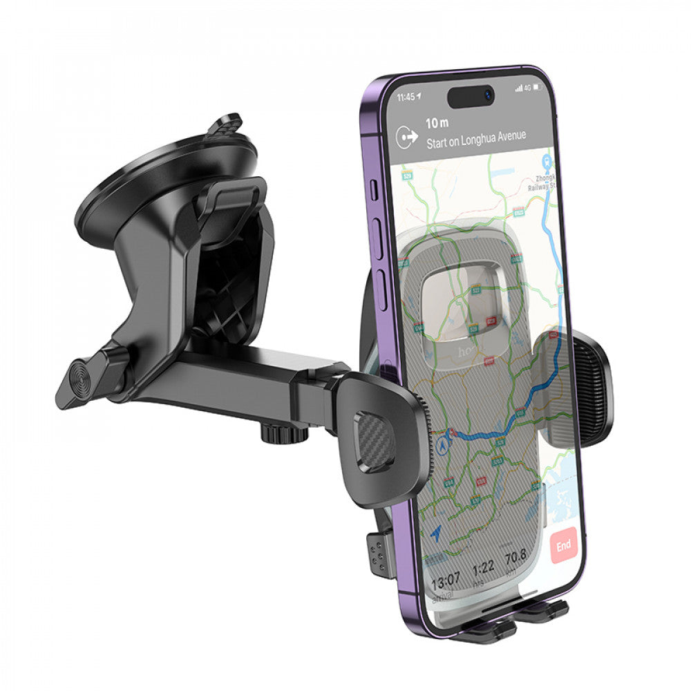 Car Holder – Hoco H15 Fair push-type (center console) – black