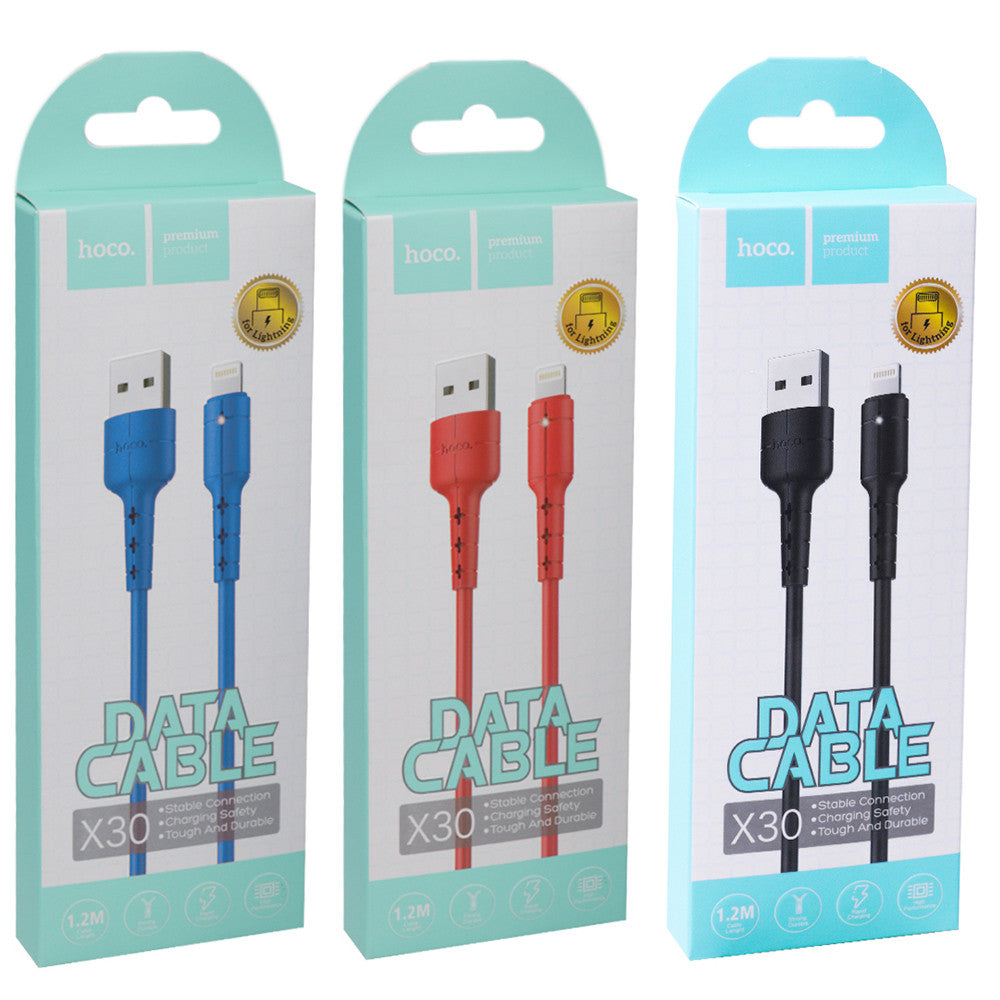 Lightning cable 2A (1.2m) – Hoco X30 Black – Black