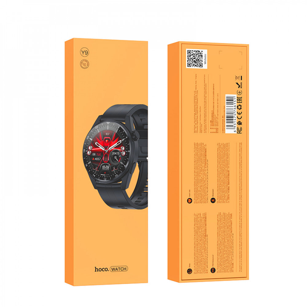 Smart Sports Watch (Call Version) Hoco Y9 – Black