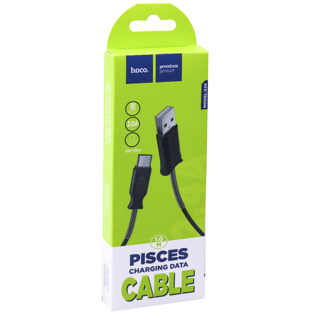 USB C cable 2A (1m) – Hoco X24 – Black