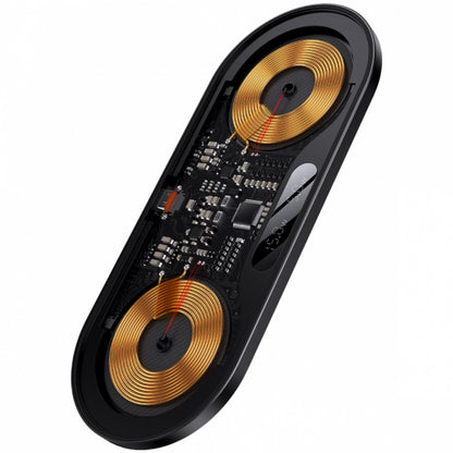 Wireless Charger 20W – Baseus (WXSX010001) Digital LED Display 2in1 Black CN ( Quick Charger 12V/2A(CN) Black +USB For type-C 3A 1m Black – WXSX010001 Black